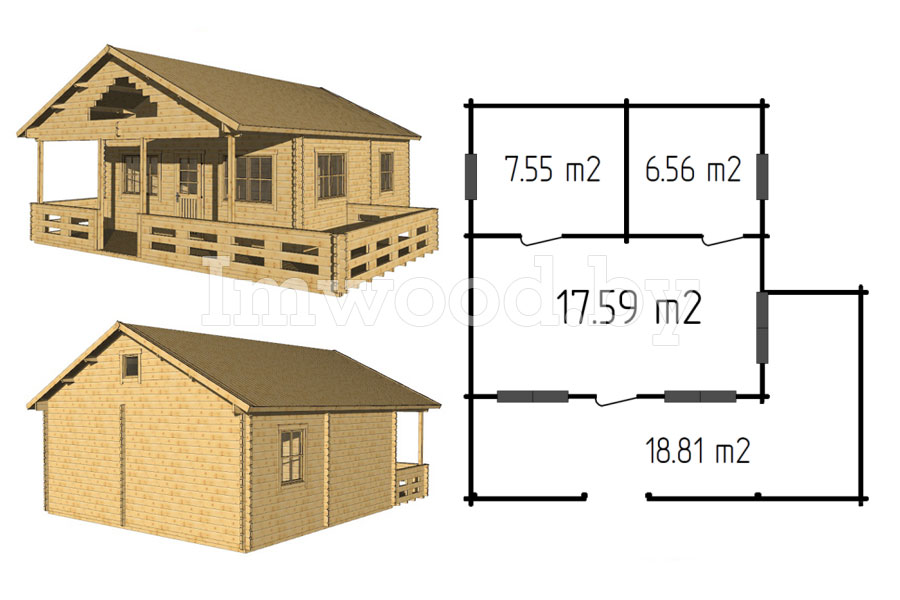 План дачного дома, модель 3.05 