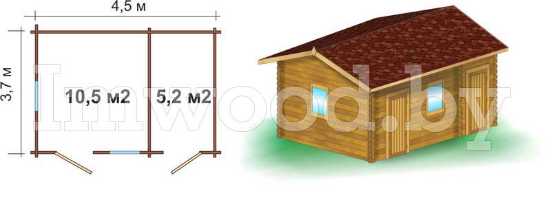 План садового дома, модель 1.21 