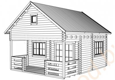 Дачный дом 5x5,5м. Арт.3.09