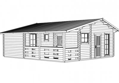 Дачный дом 6,54x7,76м. Арт.3.16