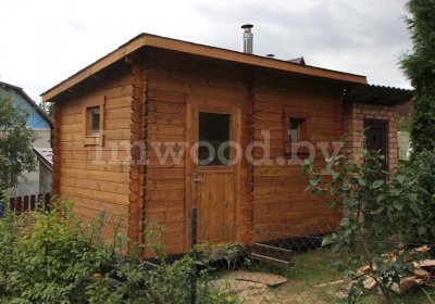 Мини-баня 2x4м, брус+каркас. Арт МБ-7