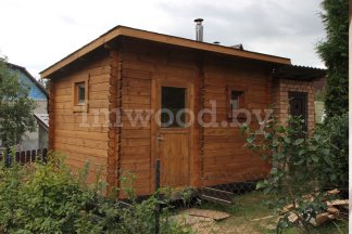 Мини-баня 2x4м, брус+каркас. Арт МБ-7